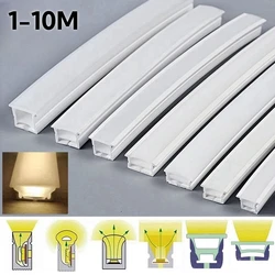 Ingebedde Flexibele Neon Siliconen Buis LED Touw Lamp Waterdichte Diffuser Kanaal WS2811 WS2812B Outdoor Lineaire Lint Strip Verlichting