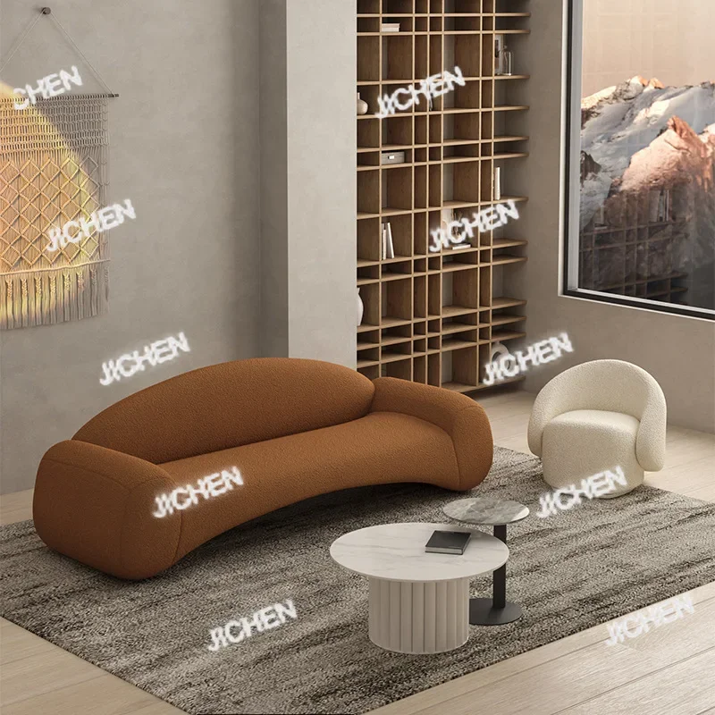 

Neu versandte Artikel North special-shaped small apartment hotel reception lamb wool fabric sofa gho