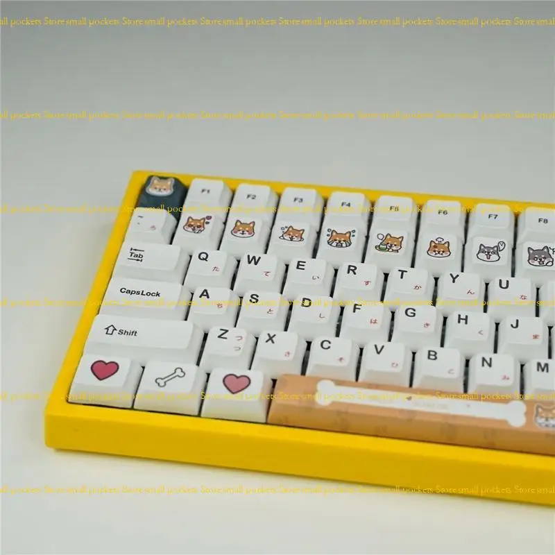 R1WD 116Keys / Set  XDA PBT Keycaps Full Set Mechanical Keyboard Keycaps PBT Dye-Sublimation Corgi Theme Keycaps