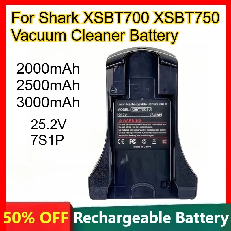 

25.2V 7S1P 2000mAh 2500mAh 3000mAh Lithium-ion Battery for Shark XSBT700 XSBT750 Vacuum Cleaner Rechargeable Battery