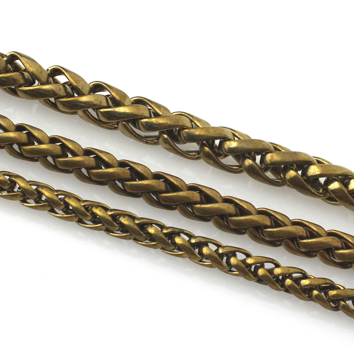 1 meter Solid brass Open curb Link Chain Necklace Wheat Chain 6/8/10mm none-polished Bags Straps Parts DIY Accessories DM194