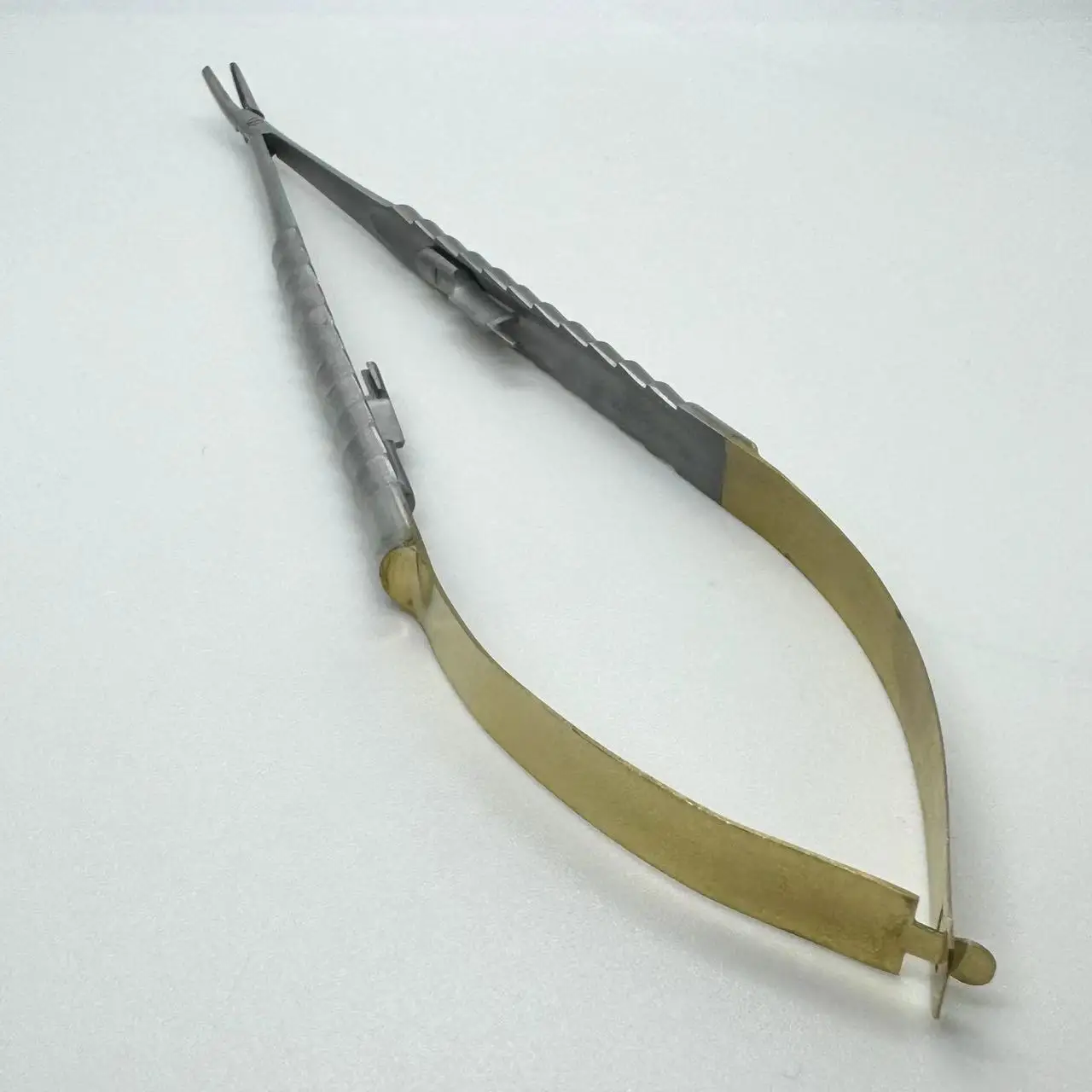 Dental Castrovieji-Barraquer Curved Tip Needle Holder or Tweezers, Micro Needle Holder, Dental Tweezers and Pliers TC.