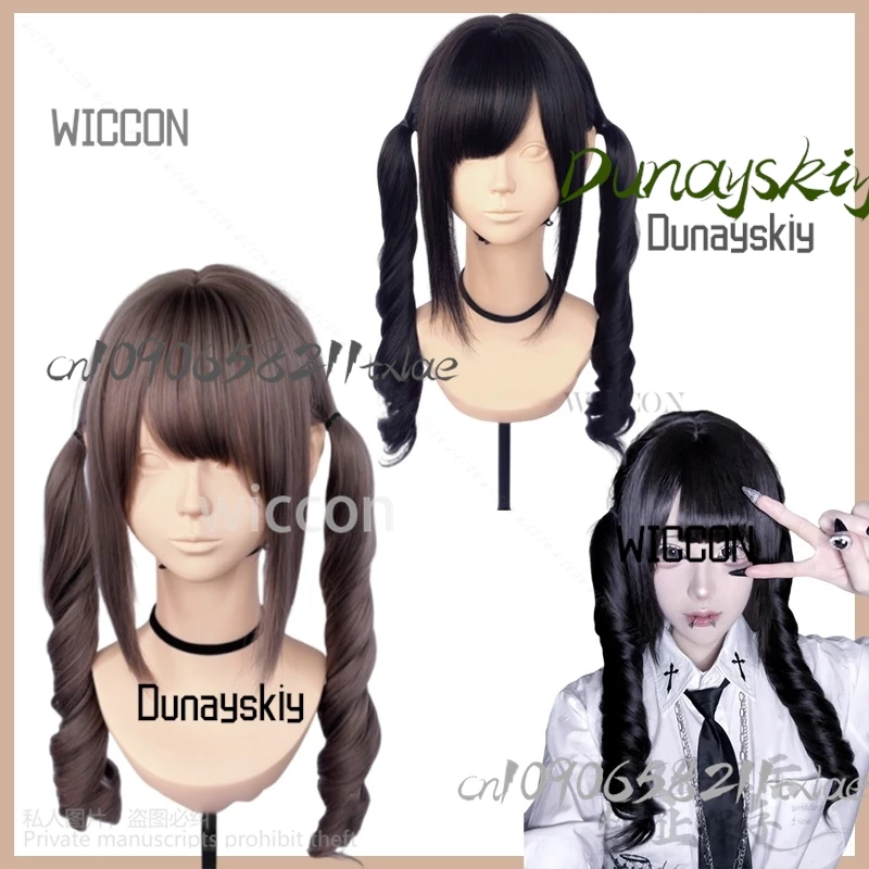 أنيمي Nyashka كوس اليابانية جيراي كي الفتيات تأثيري شعر مستعار اصطناعي لوليتا جميل الحلو Y2K عناقيد حفلة الهالوين كوس JK أغطية الرأس