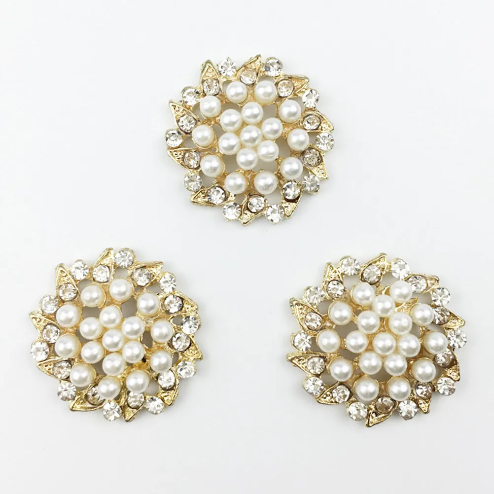 

15 шт. металлических ювелирных аксессуаров: стразы, жемчужные пуговицы, цветочные украшения из сплава, плоские элементы для рукоделия, для свадебных брошей и украшений для волос