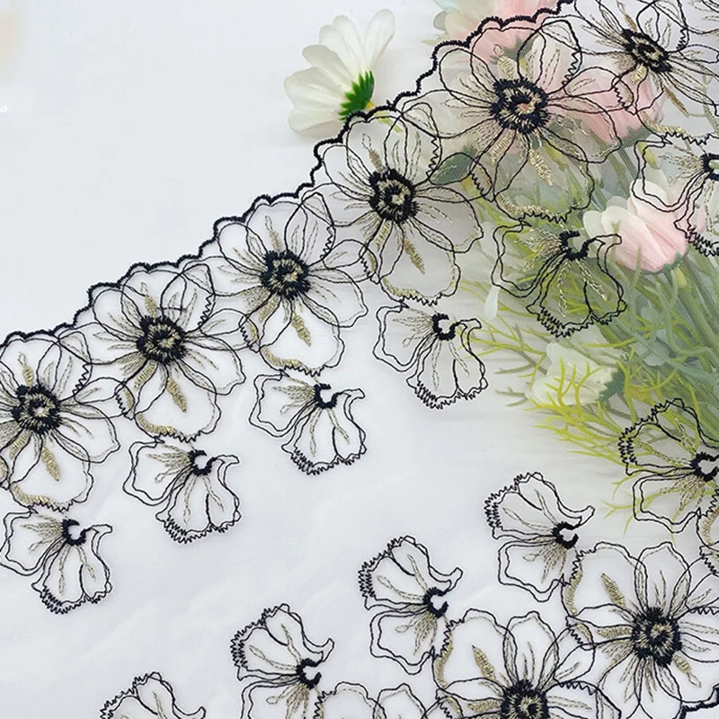 

20Yards Embroidery Lace Trim Clothing Accessories Dress Sewing Applique Costume Lolita DIY Underwear Lace Fabric