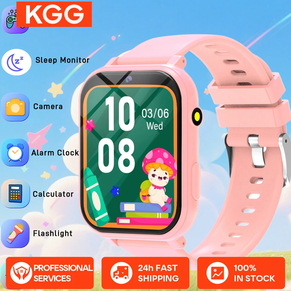 1.83 بوصة HD كاميرا الاطفال ساعة ذكية 18 ألعاب خطوة العد مراقبة النوم ساعة تنبيه Smartwatch الأطفال بنين بنات هدايا