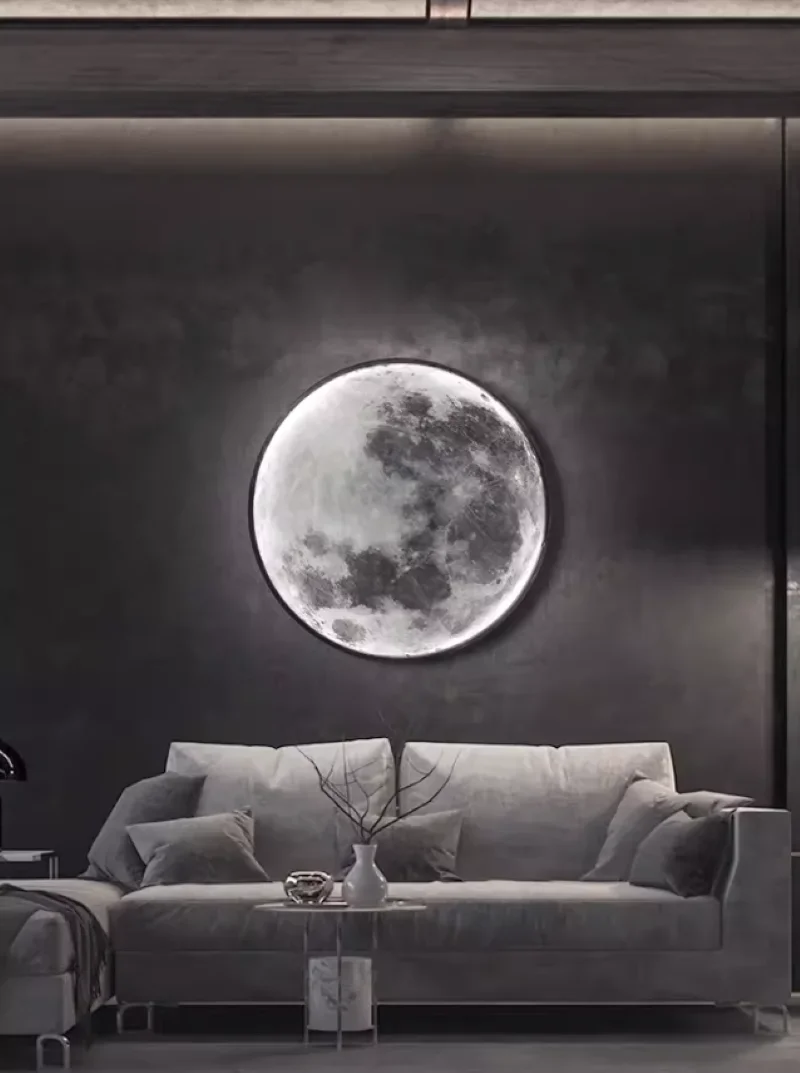 

Lunar Mural Lightsmodern Minimalist Living Room Background Wall Corridor Art Decoration Wall Painting Lamp LED Light