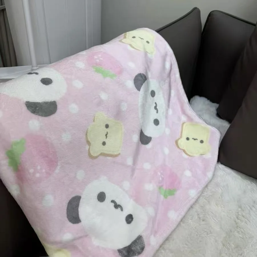 Adorable Panda Bread Blanket Flannel Office Air Conditioner Cover Blanket Universal Four Seasons Small Cover Blanket Polyeste...