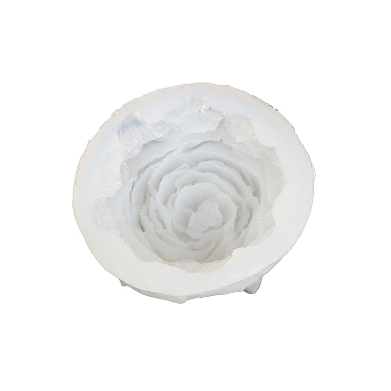 Peony Scented Candles Silicone Mold Peony Gypsum Ornament Cement Mold DIY Candle Making Epoxy Resin Mold Home Decoration