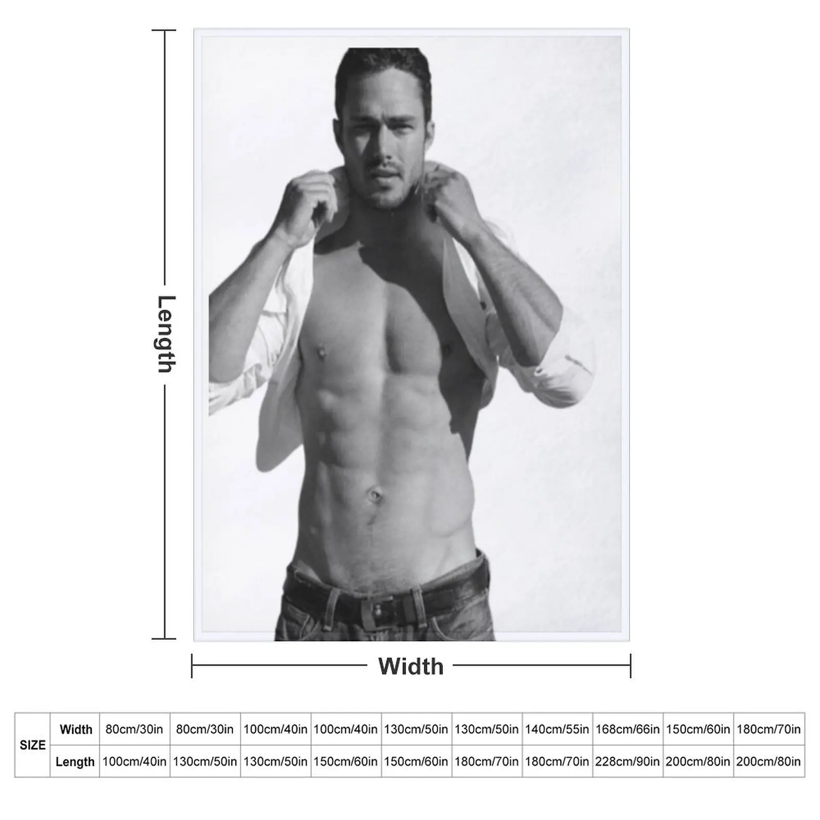 Taylor Kinney - Chicago Fire Throw Blanket blankets and throws Flannel Fabric Blankets