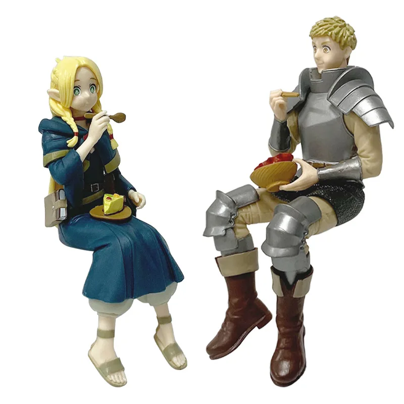 13-15cm delicioso en mazmorra Laios Marcille sentado figura de Anime modelo estatua colección de niños decoración de escritorio juguetes de adorno