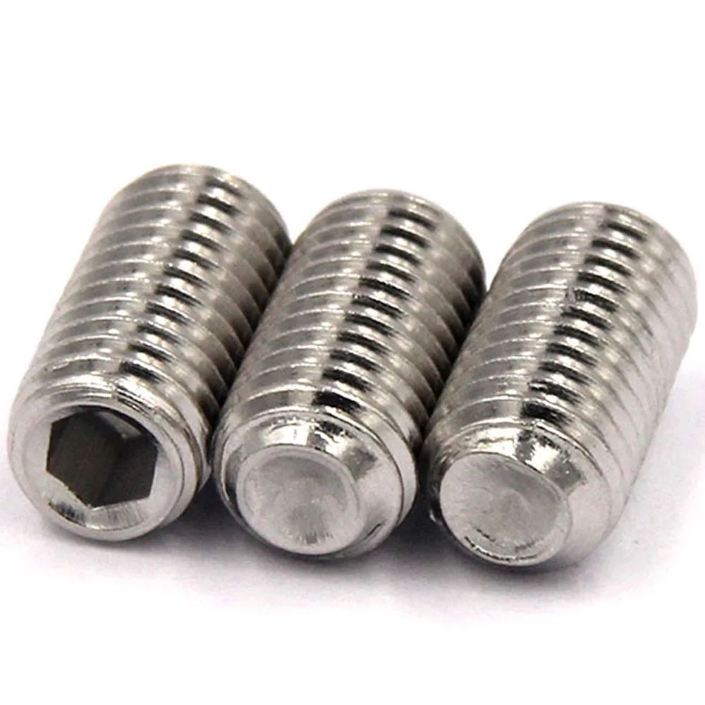 20Pcs/Bag M5-M8  DIN916 SUS316  Hex Set  Screw Hollow Cutting Hexagon Head With High Quality