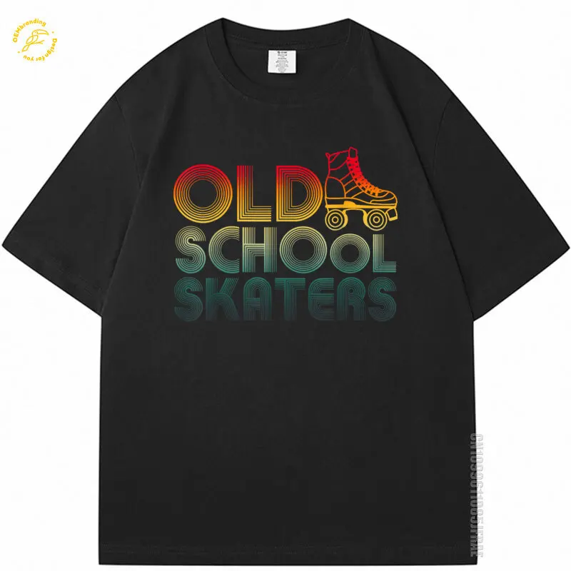 

Roller Skates Old School Vintage Derby Funky 70’S Party Oversize T-Shirt Luxury Brand High Quality 브랜드 Short Sleeve Men T Shirts