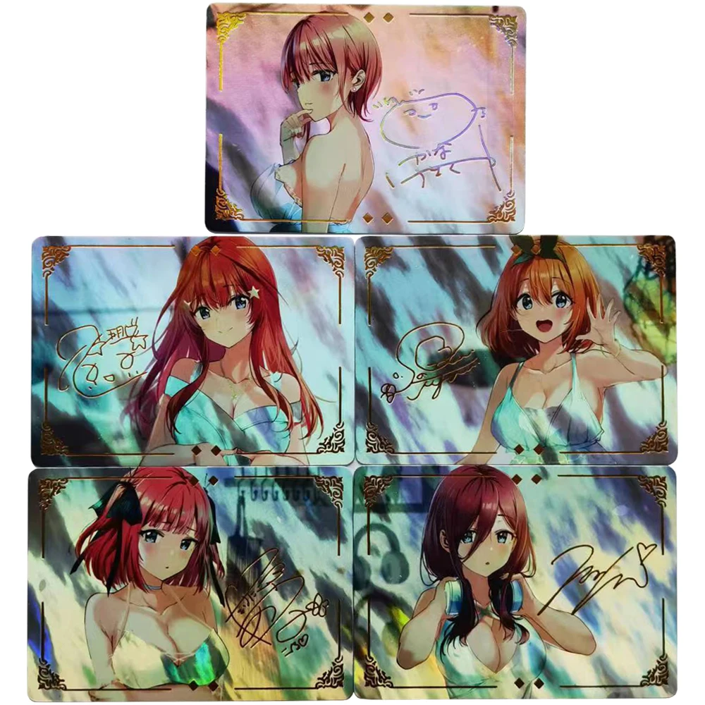 

5Pcs/set The Quintessential Quintuplets Flash Card Nakano Ichika Nakano Nino Classic Anime Game Collection Cards Diy Gift Toys