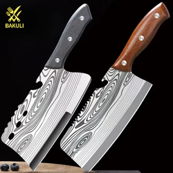 BAKULI Vegetable knife household slicing knife machete chef special chopping dual-use knife kitchen sharp knives