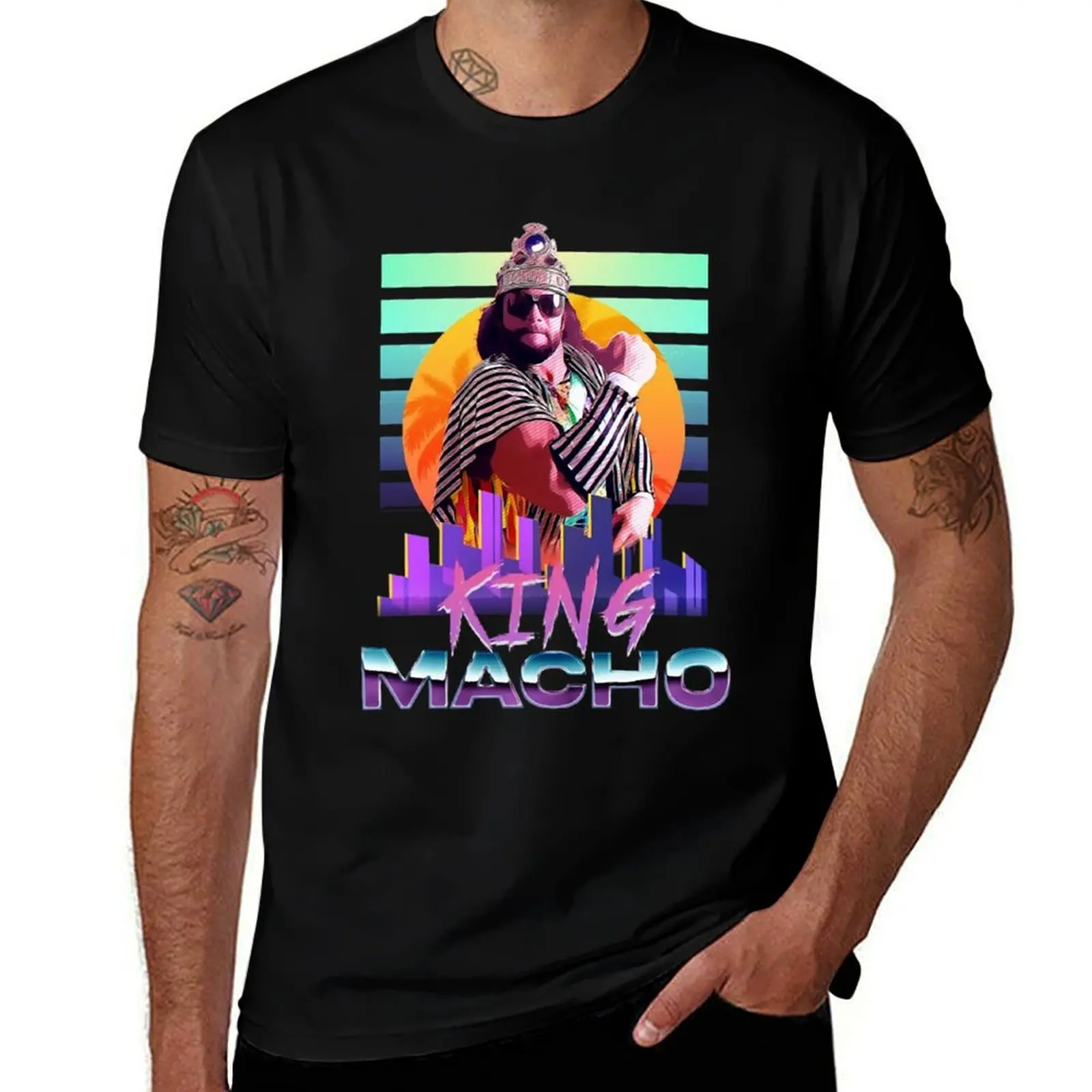 

Retro King Macho T-Shirt t shirts cotton 100% t shirt for man 100 percent cotton man t shirt graphic T-Shirt