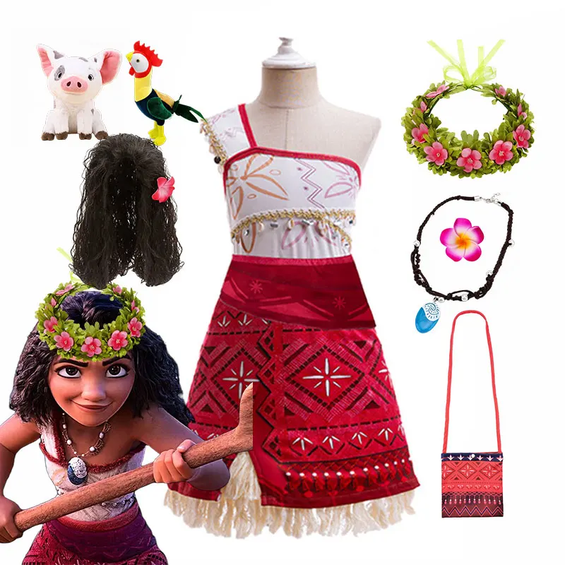 Pathfinder Ocean Adventure Moana 2 Role Play Clothing Kid Carnival Princess Vaiana Dress Girls Pageant Costume Toddler Birthday