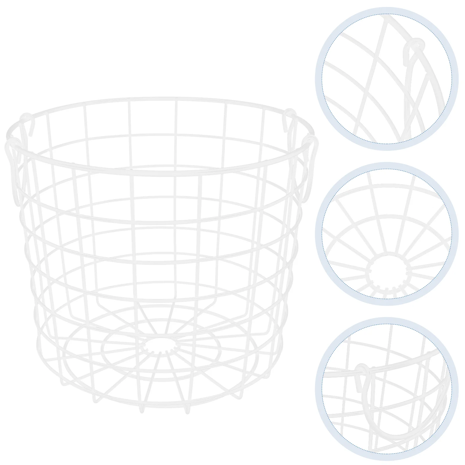 

Simple Iron Mesh Dirty Clothes Basket Storage Baskets Wire Decorative Garbage Can Metal Fruit Holding Tray Bread Baby