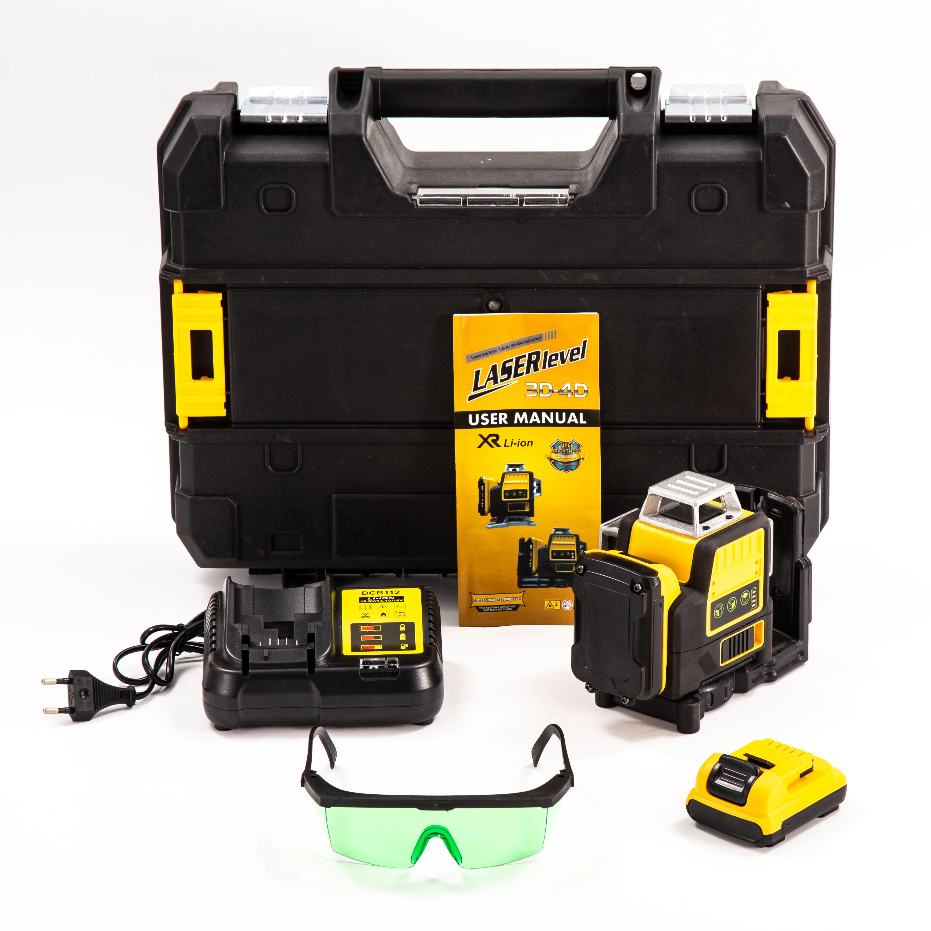 

Industrial & DIY Grade 12 Lines 4D Green Laser Level Cheap 360 Degree Rotating Rotary Laser With Battery Power Supply