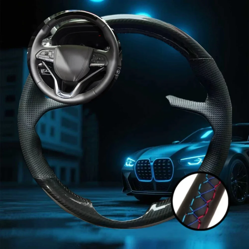 

Customized Car Steering Wheel Cover For Cadillac XT5 CT6 XT4 CT5 XTS XT6 CT4 ATSL SRX Car Accessories Hand-sewn Steering Wrap