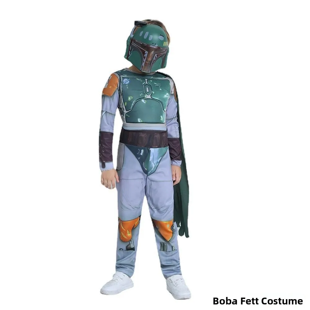 

Boba Fett Role-plang Хэллоуин Cos Костюм Детский мужской наряд для выступления на сцене Традиционный ханьфу
