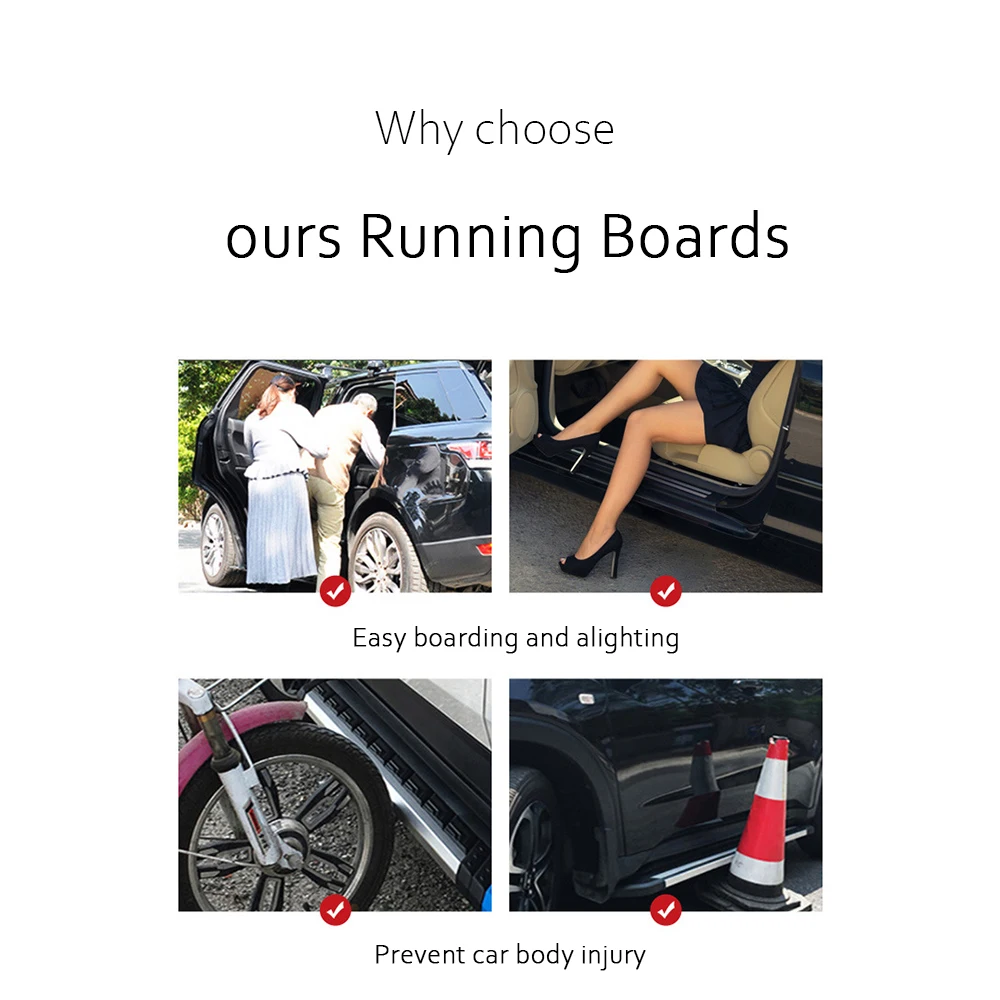 قضبان خطوة من الألومنيوم لشيري C5 أومودا 5 2023-2025 لوحات الجري دواسة الخطوة الجانبية #6