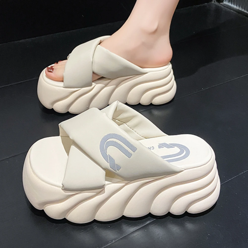 2024 EVA Platform Slippers Summer Shoes for Women High Heel Slippers Slides Women Heels Designer Slippers Luxury Ladies Shoes