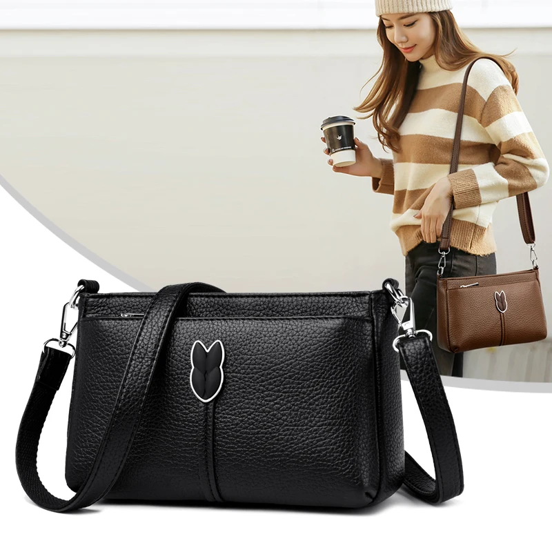 

New Fashion Women's PU Leather Shoulder Bag, Simple Retro Solid Color Crossbody Purse, Casual Travel Commuting Handbag for Girls
