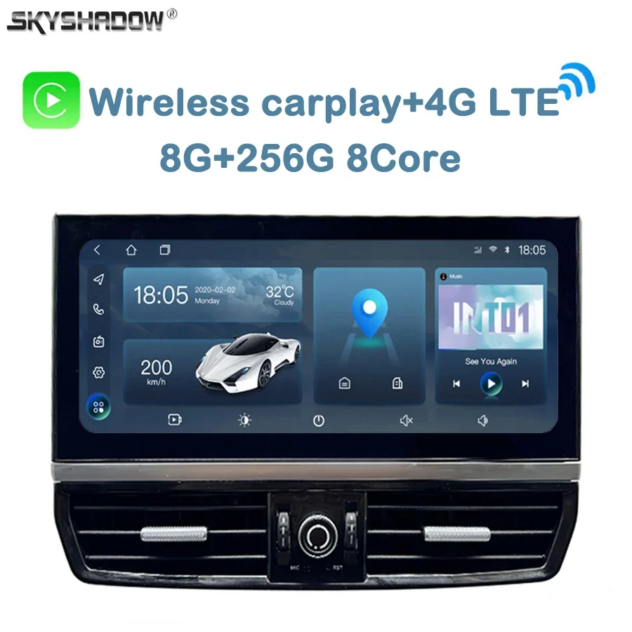 

Qled 360 Carplay авто Android 14,0 8G + 256G 4G LTE автомобильный DVD-плеер GPS карта WIFI Bluetooth RDS радио для Porsche Cayenne 2011-2018