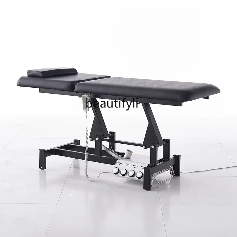 Electric beauty bed physiotherapy bone setting massage massage massage body bed folding lift tattoo chair tattoo embroidery bed