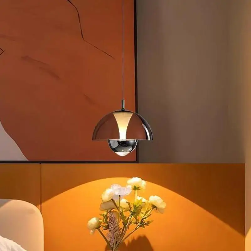 Bedside Lifting smoke glass Chandelier for Restaurant Chess room Italian Style Luxury  Entrance Small Glass Bar kitchen lighting