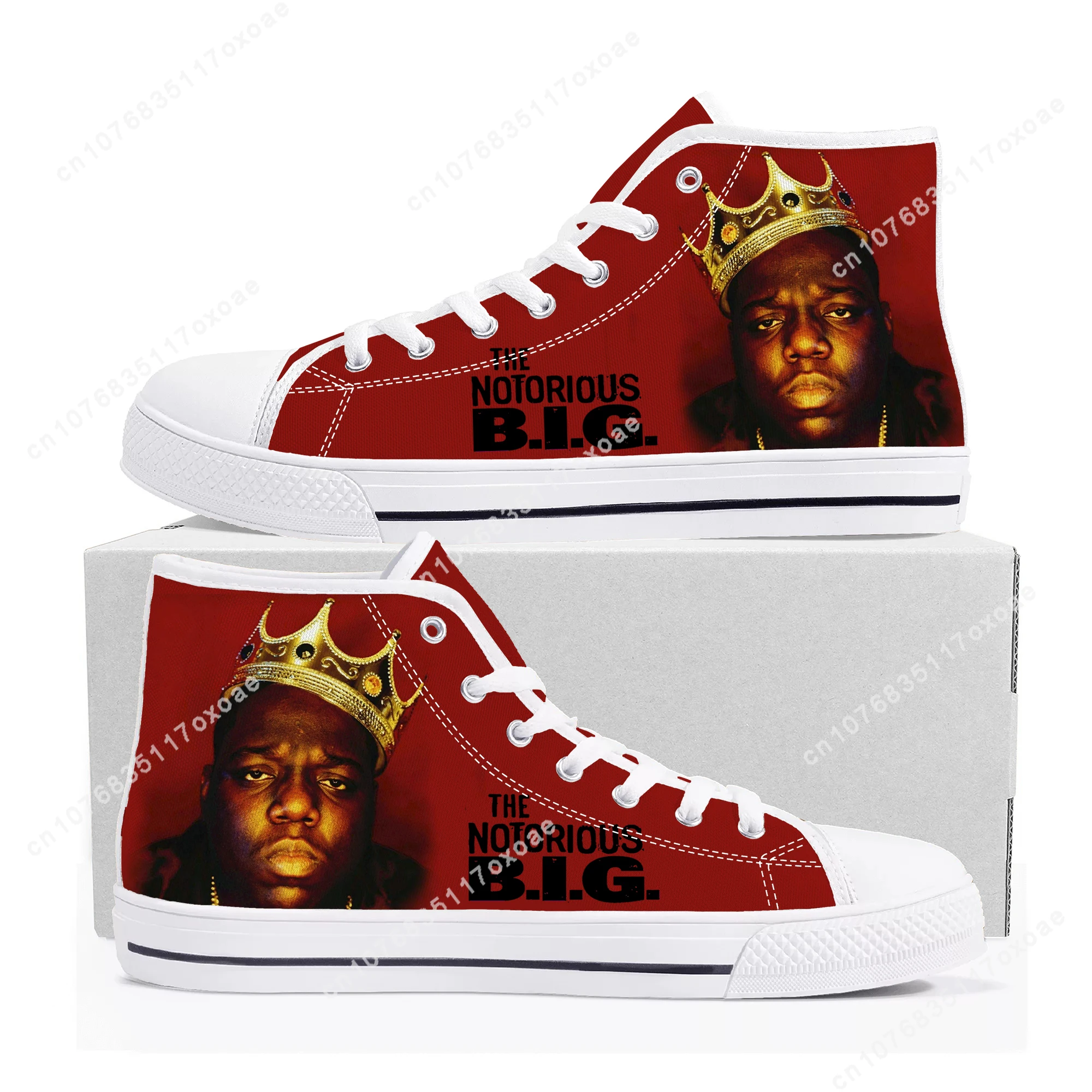 De Beruchte Grote Hoge Top Sneakers Heren Dames Tiener Hoge Kwaliteit Biggie Smalls Canvas Sneaker Casual Schoen Aanpassen Schoenen