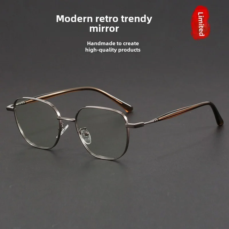 Japanese-Style Retro High Quality Designer Multilateral Metal Optical Frame with Myopia Glasses Option Men and Women