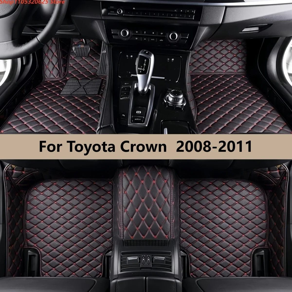 

Custom Car Floor Mats For Toyota Crown Royal Saloon S200 2008 2009 2010 2011 Interior Details Accessories Artificial Leather