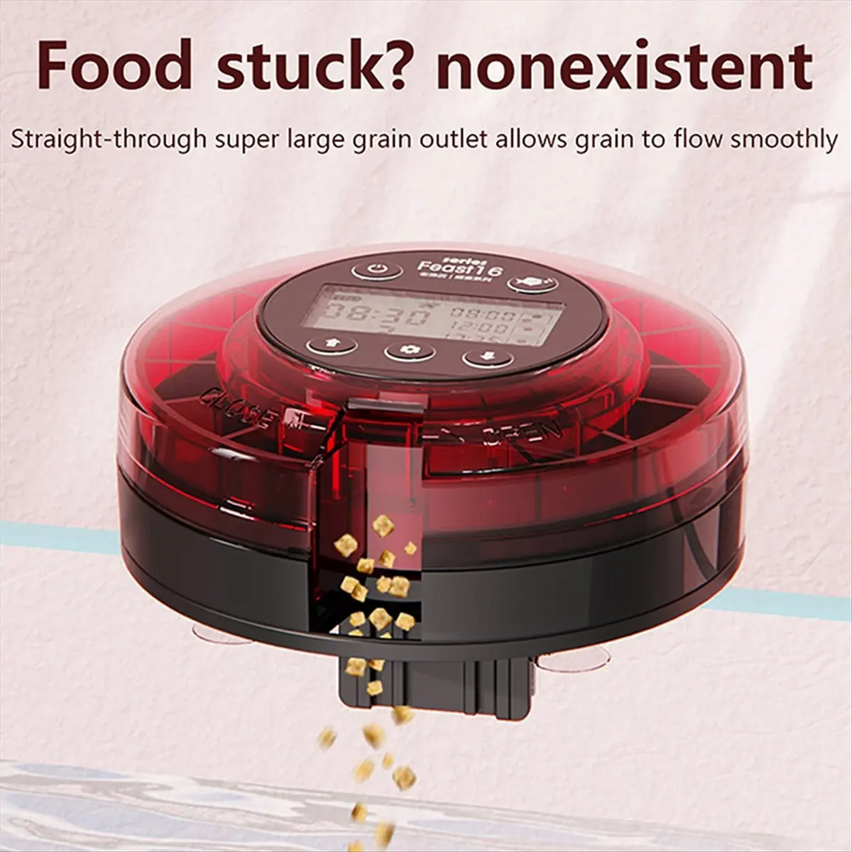【ELEVATE LIFE】Aquarium Automatic Fish Feeder Automatic Food Dispenser with Timer Rechargeable Timer Feeder with USB Cable LCD Di