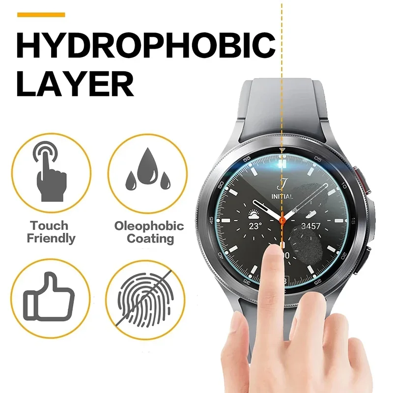 For Samsung Galaxy Watch 5 4 40/44MM Tempered Glass Screen Protector for Samsung Watch 4 Classic 42/46mm 3 41/45 Protective Film