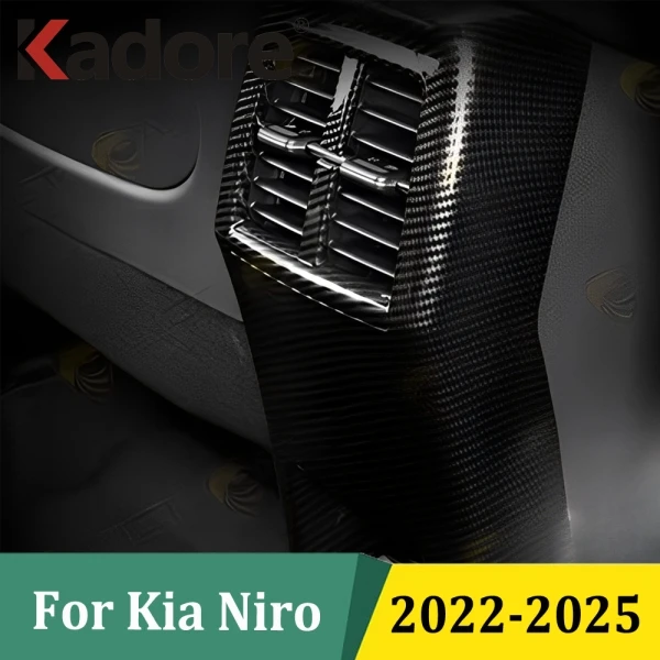 

Для Kia Niro 2022 2023 2024 2025 ABS углеродное волокно задний подлокотник кондиционер вентиляционное отверстие крышка отделка аксессуары для салона автомобиля