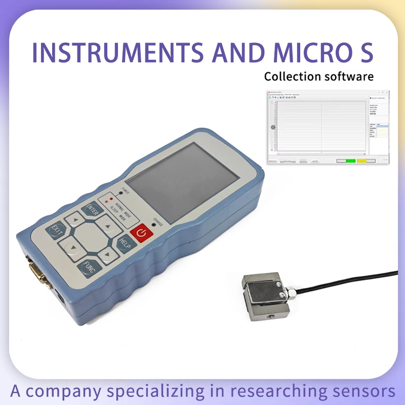 TA‑S4 Mini S‑Type Load Cell + B9 Handheld Dynamometer Indicator Kit, Micro Push‑Pull Force Measuring for Small‑Load