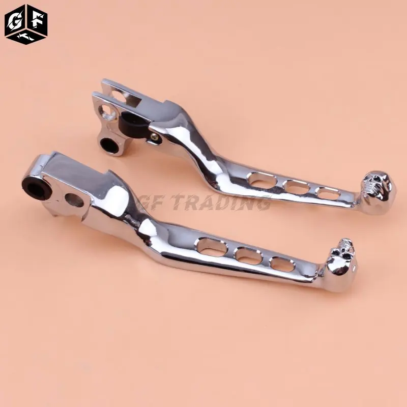 Motorcycle Clutch Brake Skull Levers For Harley Dyna Sportster 1200 883 FLSTF Fat Boy FLSTN Softail DELUXE Wide Glide