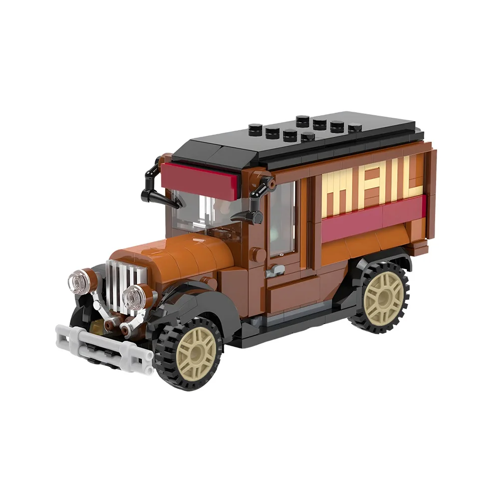 

Gobricks MOC Mail Truck Building Blocks Model Westworld Retro Mail Truck Bricks Assembly Educational Toys Kids Birthday Gifts