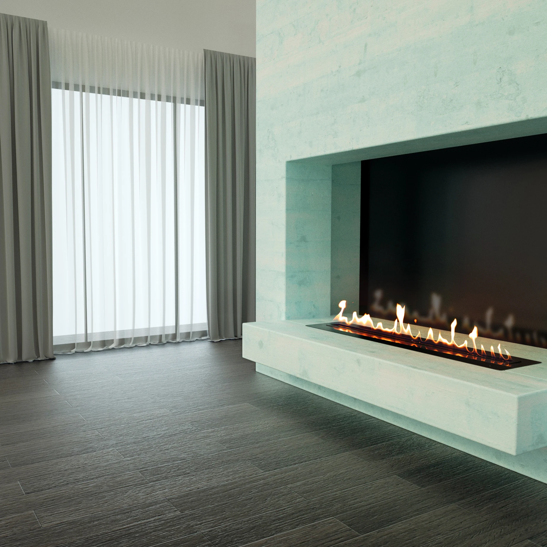 Inno-Fire  60 inch biokamin ethanol fireplace with wifi