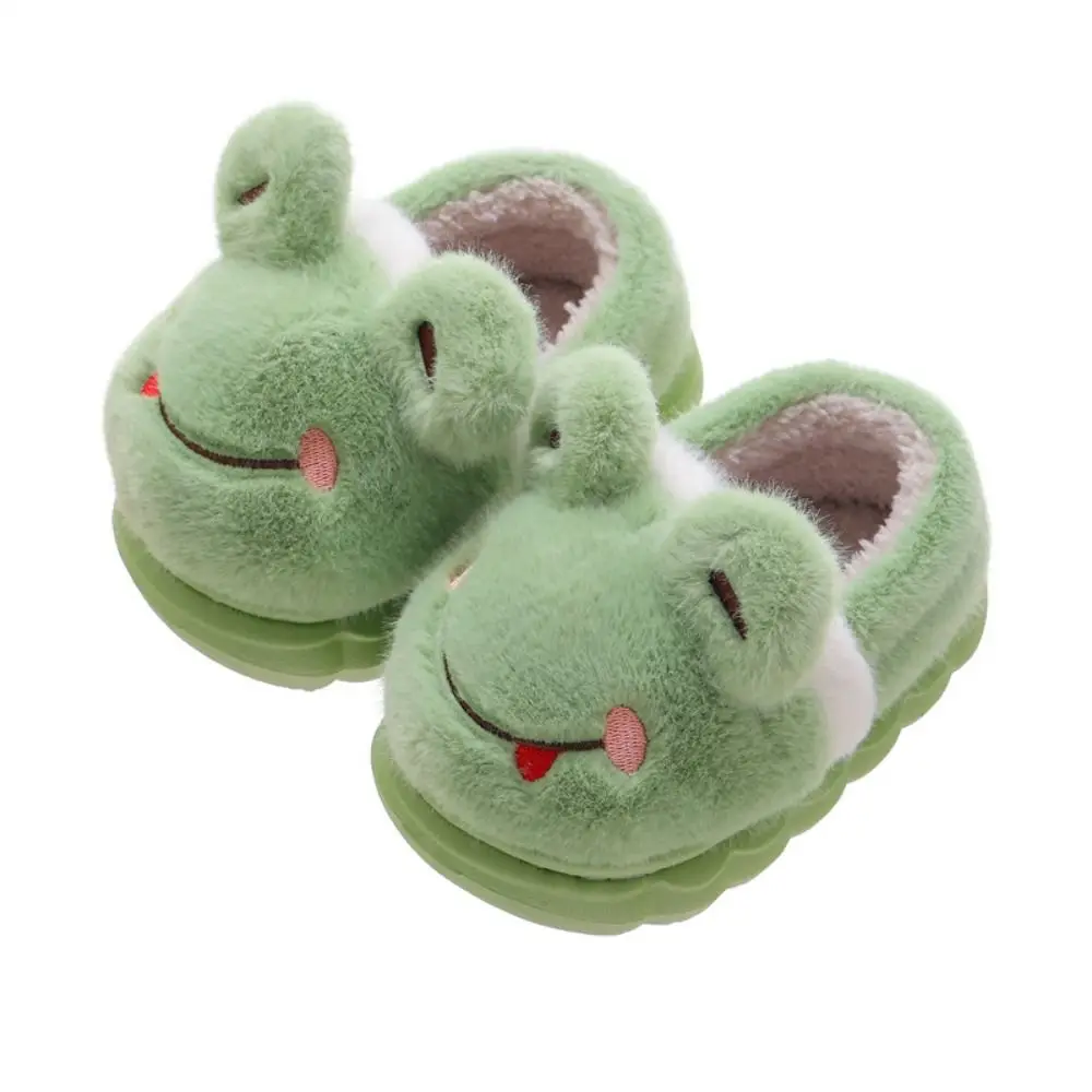

Children's Cotton Slippers Thickened Cartoon Animal Shoes Rabbit Frog Capybara Non Slip Winter Warm Booties Girls Boys