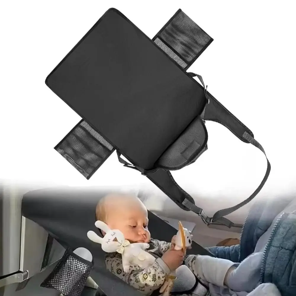 

Portable Airplane Seat Extender Safety Adjustable Foldable Flying Bed Breathable Easy To Install Car Sleep Crib for Sleeping