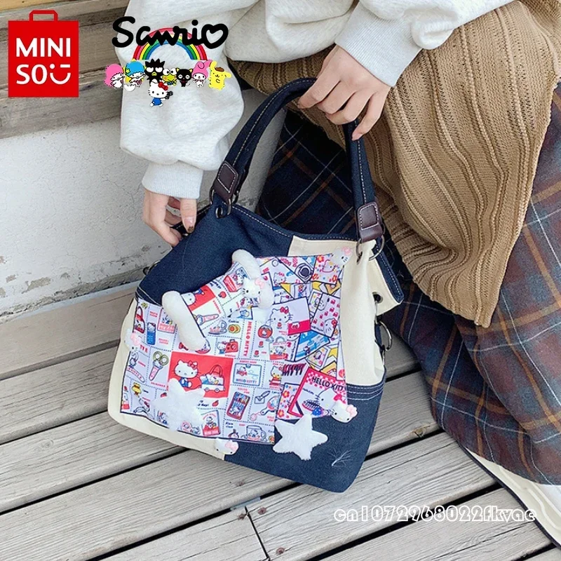 HelloKitty 2025 nuevo bolso de mano para mujer, bolso cruzado de alta calidad a la moda para mujer, bolso de almacenamiento versátil de gran capacidad para mujer