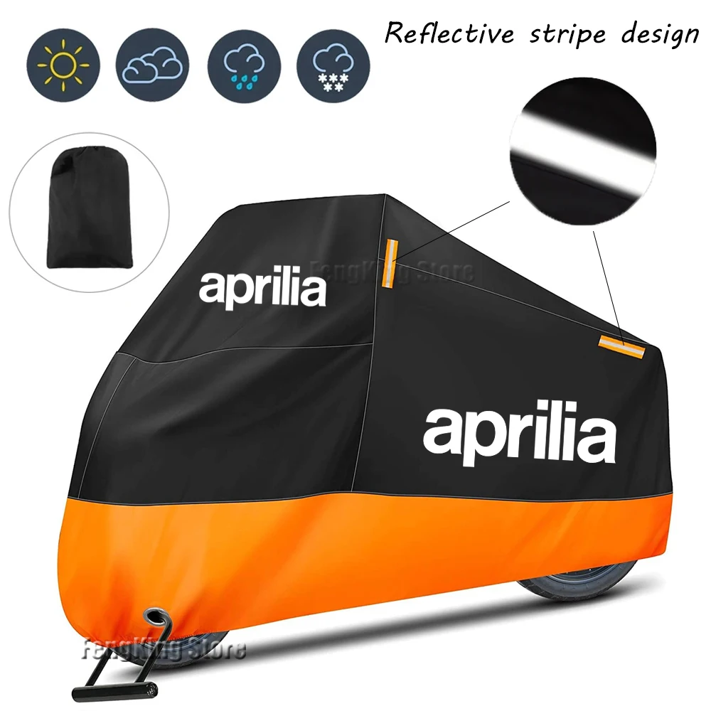 

For Aprilia RSV4 RS660 RS4 RS125 Tuono V4 APR GPR150 125 250Motorcycle Cover Waterproof Outdoor Scooter UV Protector Rain Cover