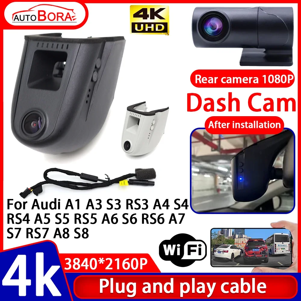 

Video Recorder 4K UHD Plug and Play Car DVR Dash Cam Camera for Audi A1 A3 S3 RS3 A4 S4 RS4 A5 S5 RS5 A6 S6 RS6 A7 S7 RS7 A8 S8