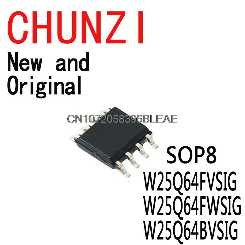 5PCS Neue und Original 25Q64FVSIG 25Q64FWSIG 25Q64BVSIG SOP-8 Chip IC W25Q64FVSIG W25Q64FWSIG W25Q64BVSIG
