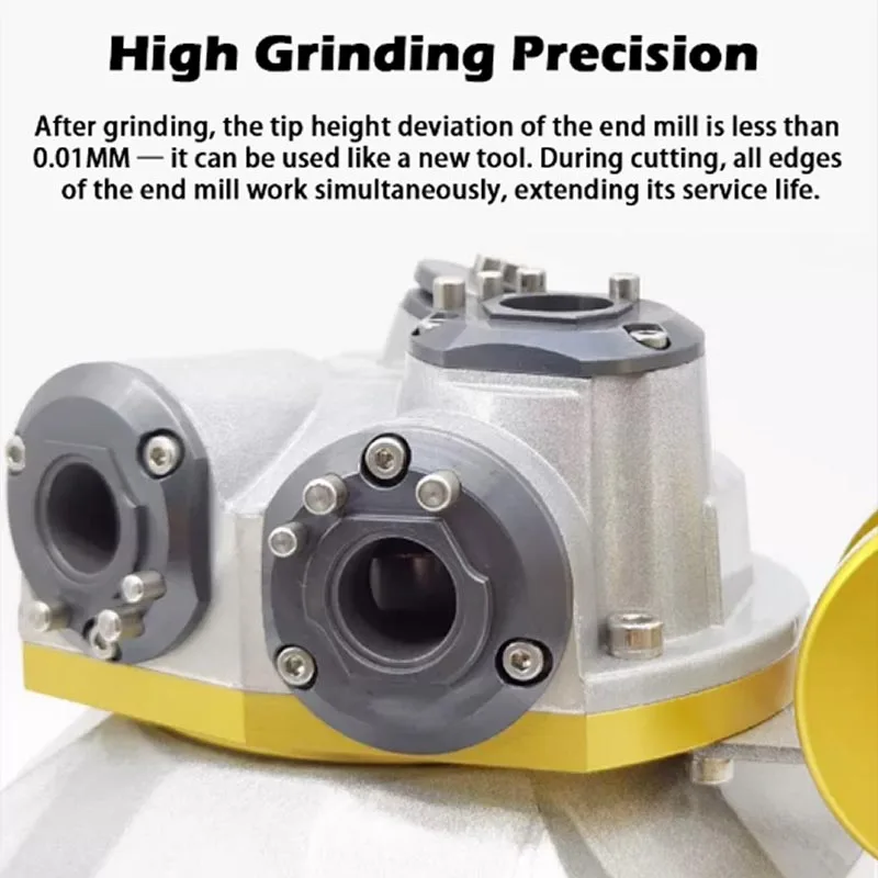 Milling Grinding Cutting Machine Ball Cutter Drilling Tools Flute End Mill Sharpener 5000rpm Grinder for 2&3&4 Blade 3-12mm 220V
