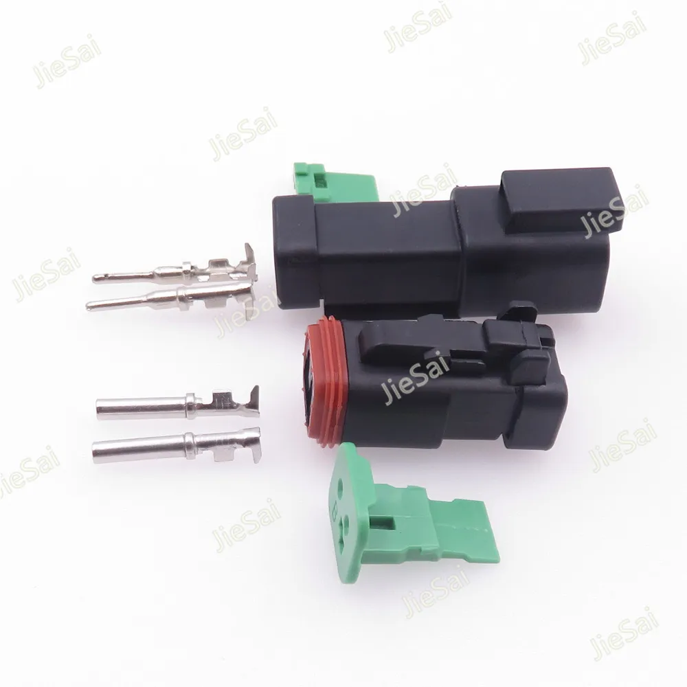 2 Pin DT Series Waterproof DT04-2P-E005 DT06-2S-E005 Female Male Black Electrical Automotive Connector