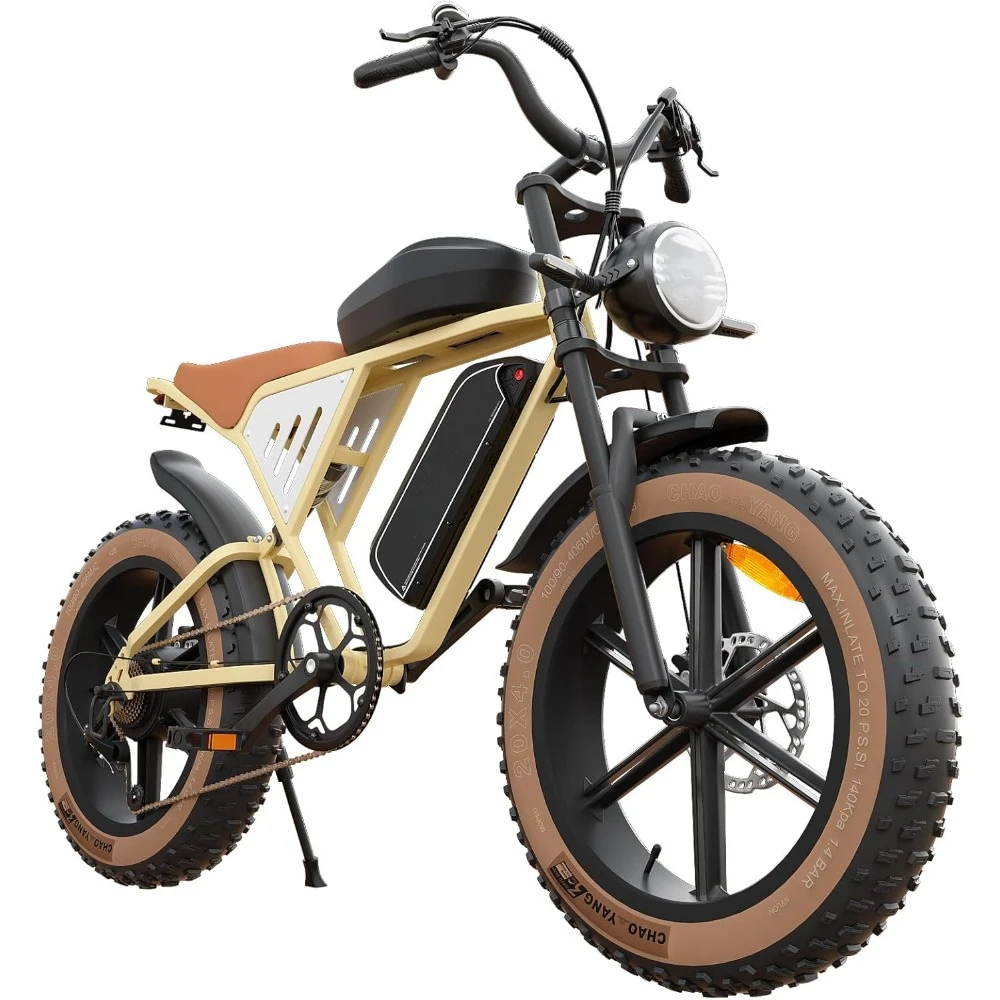 

Electric Bike 20" x 4.0 Electric Bike with 750W Brushless Motor, 48V 34Ah Removable Dual Battery, Extra Long Cruising Range